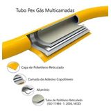 Tubo Mangueira Multicamadas Gás Encanado Pex 16mm 50 Mts