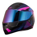 Capacete Moto X11 Trust Pro Transit Azul Rosa 60