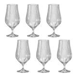 Jogo 6 Taças Cristal Cerveja 540 Ml Linha Tulipa Optic