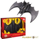 The Flash Nave Batwing Do Batman Com Mini Boneco Articulado