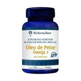 Óleo Peixe Omega 3 1000mg 120 Cápsulas Schraiber