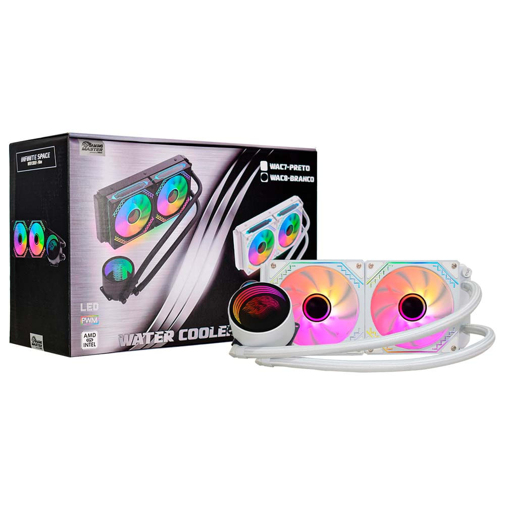 Water Cooler Gamer K-mex Wac8 Infinite Space White 240mm Argb Wac8f12qftdab0x U Unica Unica