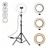 Ring Light Led Iluminador 30cm Estúdio Maquiagem Tripé