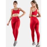 Conjunto Fitness Academia Essência Vermelho Flex Flow