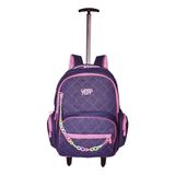 Mochila Infantil Yeep Jeans Meninas Rodinhas Escolar Cordinh