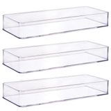 Organizador De Plástico Acrílico 36,5 X 14,6 X 5,45 Cm H1 3 Unidades Plasutil Ref.15458