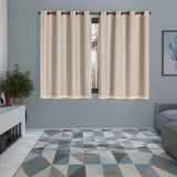 Cortina Blackout Voil 2,00 X 1,40 Sala Quarto Blecaute Avelã