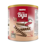 Biju Recheado Chocolate Com Morango 250g Marvi