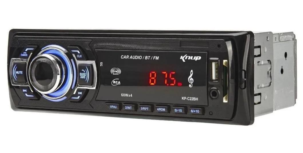 Som Automotivo Radio Knup Bluetooth Mp3 Usb Sd Controle Remo