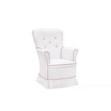 Poltrona Amamentação Sofia Balanço Quarto Bebe Branco/lilás