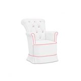 Poltrona Amamentação Paola Balanço Quarto Bebe Branco/rosa