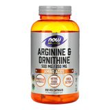 Arginina Ornitina 500mg/250mg Now Foods 250cap Importado