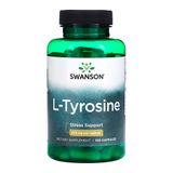 L-tirosina 500mg Swanson L-tyrosine 100 Caps Importado