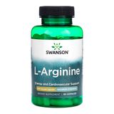 L-arginina 850mg Swanson Força Máxima 90 Caps Importado