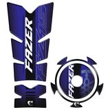 Kit Protetor Tanque E Bocal Adesivo Moto Yamaha Fz15 Azul Cor Azul