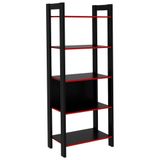Estante Multiuso 5 Prateleiras Preto Vermelho