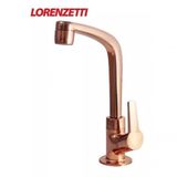 Torneira Lavatorio Mesa Lorenzetti Rose Gold Cobre