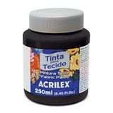 Tinta Para Tecido Fosca 250 Ml - Acrilex - Preto