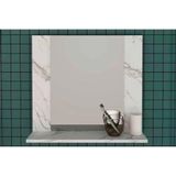 Armário De Banheiro C-espelho Suspenso Bn3610 60cm Cor Mármore Branco - Tecno Mobili