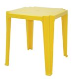 Mesa Quadrada Tramontina Tambau Basic Em Polipropileno Amarelo Tramontina