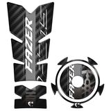 Kit Protetor Tanque E Bocal Adesivo Moto Yamaha Fz15 Cor Cinza