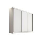 Guarda Roupa Casal 3 Portas De Correr E 8 Gavetas Arezzo Plus Branco - Novo Horizonte