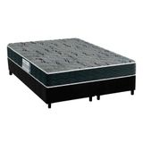 Cama Box King: Colchão Espuma D33 Probel Advanced Mega Resistente + Base Crc Suede Black(193x203)