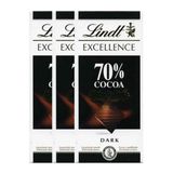 Kit 3x Chocolate Lindt Excellence Dark 70% 100g