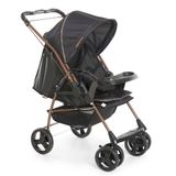 Carrinho De Bebe Passeio Berco Milano Reversivel 2 Preto E Cobre Galzerano