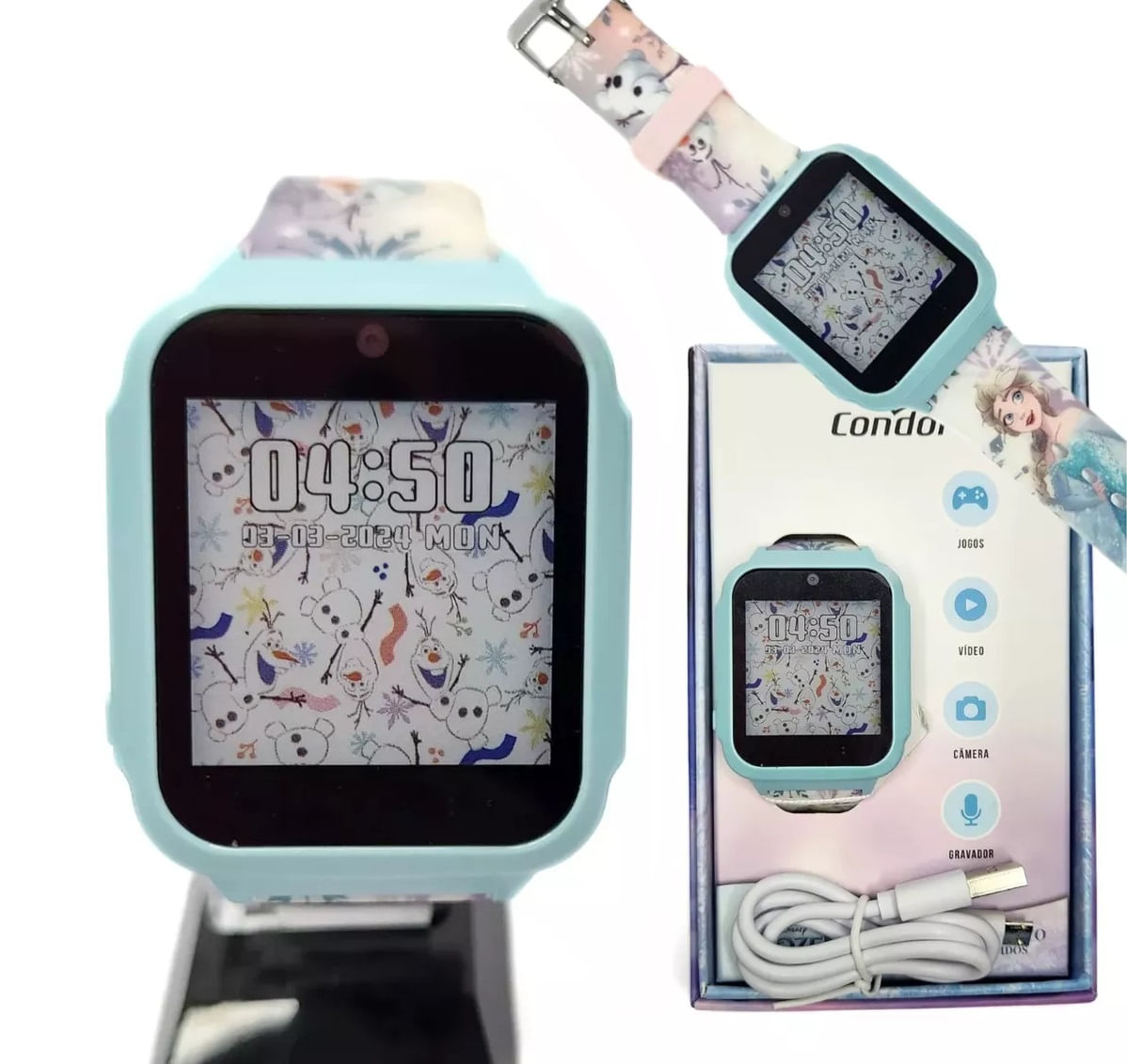 Relógio Interativo Smartwatch Infantil Condor Com Jogose Câmera