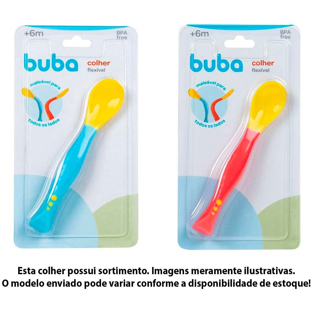 Talher Infantil Colher Flexivel 13cm Sortido Buba