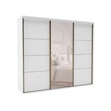 Guarda-Roupa Casal com Espelho Eleganza ll 3 PT 6 GV Branco