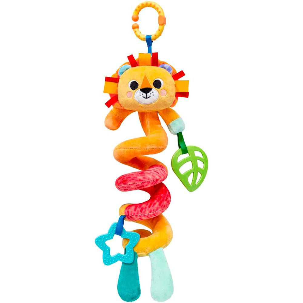 Pelucia Infantil 50 Cm Bubazoo Mola De Atividades Leao Laranja Buba