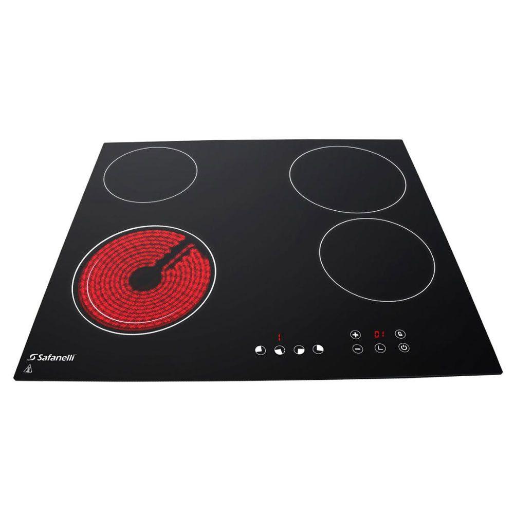 Cooktop Elétrico 4 Bocas Vitrocerâmica Touch Safanelli 220v