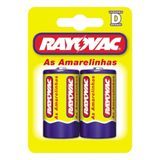Pilha Rayovac As Amarelinhas D Grande Blister com 2 1,5v