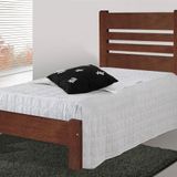 Cama De Solteiro Moscou De Madeira Angelim Castanho