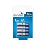 Pilhas Recarregaveis Multilaser Aa (2500mah) 4 Unidades