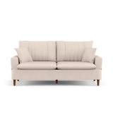 Sofá 2 Lugares 160cm Com Almofadas Veras D05 Suede Bege Claro - Mpozenato