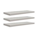 Kit 3 Prateleiras 60 X 15cm Branco Espessura 25mm Invisível
