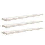 Kit 3 Prateleiras 90 X 15cm Branco Espessura 25mm Invisível