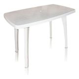 Mesa De Plastico Retangular Tiradentes 130x80 Branco