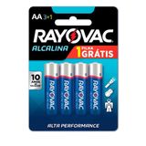 Pilha Alcalina Aa com 4 Rayovac