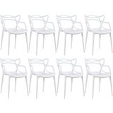 Kit - 8 X Cadeiras Masters Allegra - Branco