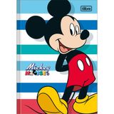 Caderno Brochura 1/4 Capa Dura Mickey 80fls Pacote Com 05