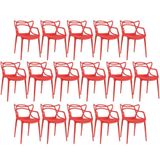 Kit - 16 X Cadeiras Masters Allegra - Vermelho