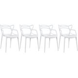 Kit - 4 X Cadeiras Masters Allegra - Branco