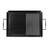 Grelha Preta Para Carnes E Vegetais 49,5 X 30,8 Cm Em Aço Carbono Para Altas Temperaturas Do Seu Chu
