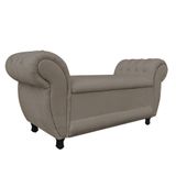 Recamier Com Baú Grécia 195cm Suede Marrom Rato