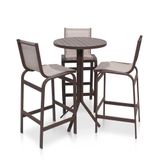 Conjunto Mesa Bistrô Com 3 Banquetas Para Área Externa - Marrom