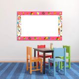 Lousa Quadro Branco Em Pvc Infantil 62x40 Cm - Rosa - Ref 07